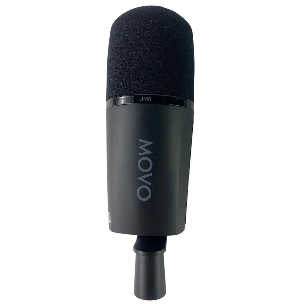 Movo UM6 Dynamic USB-C and XLR Black Podcast Microphone GainCast Used Once